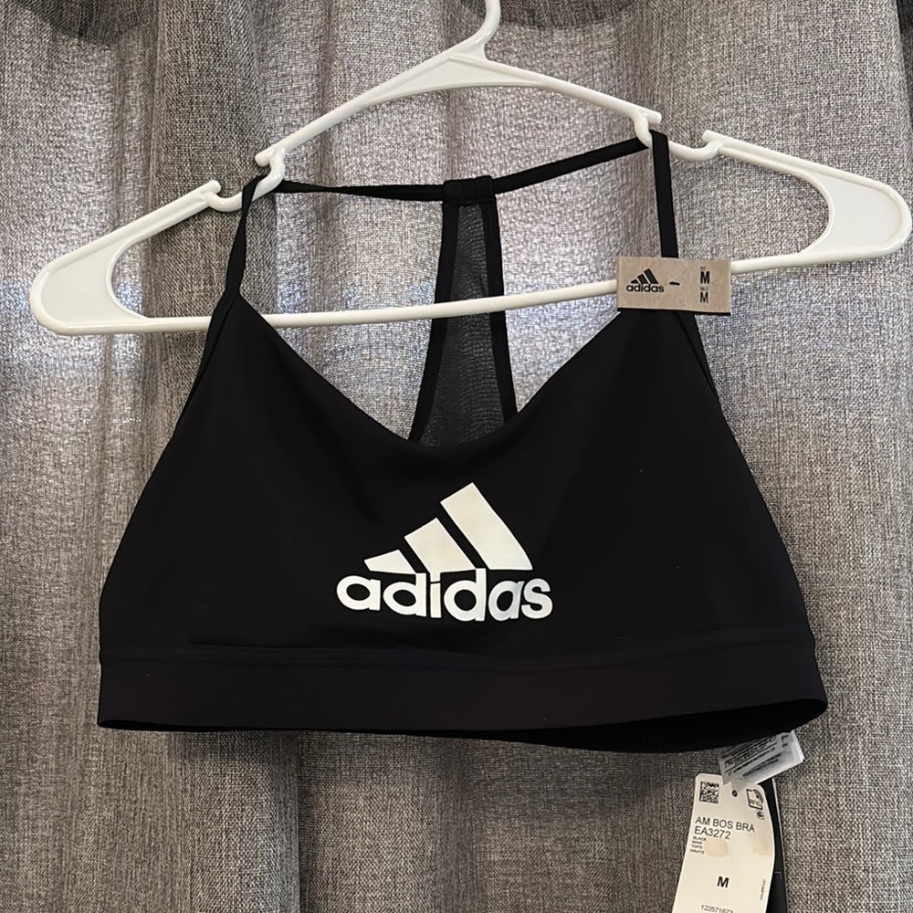 Adidas Black and White Sports Bra